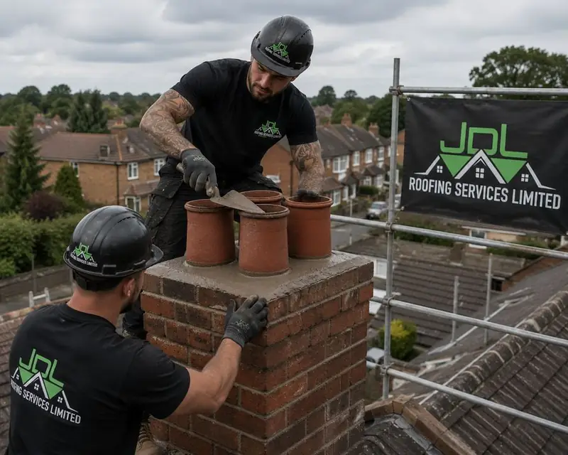 Chimney stack & pot installation