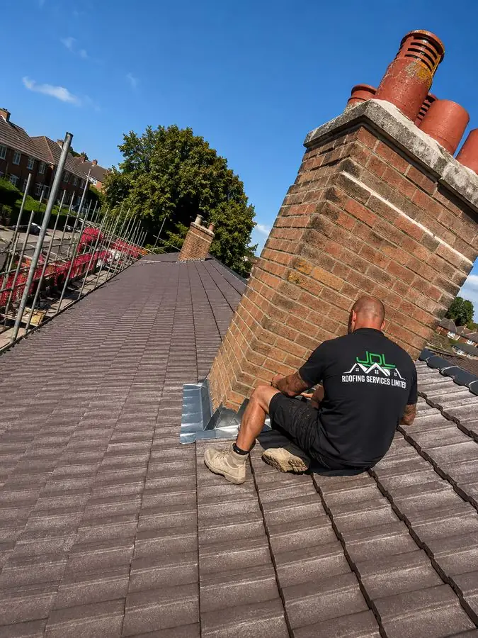 Lead flashing & chimney weathering